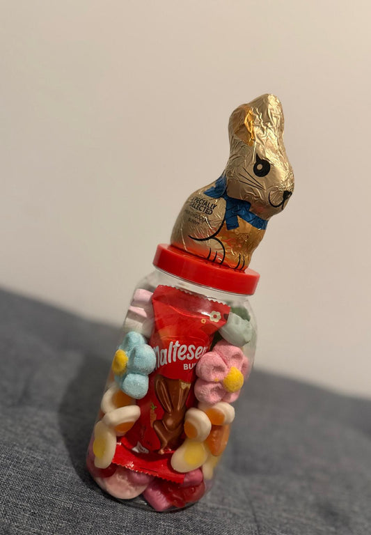 Small easter jar with bunny